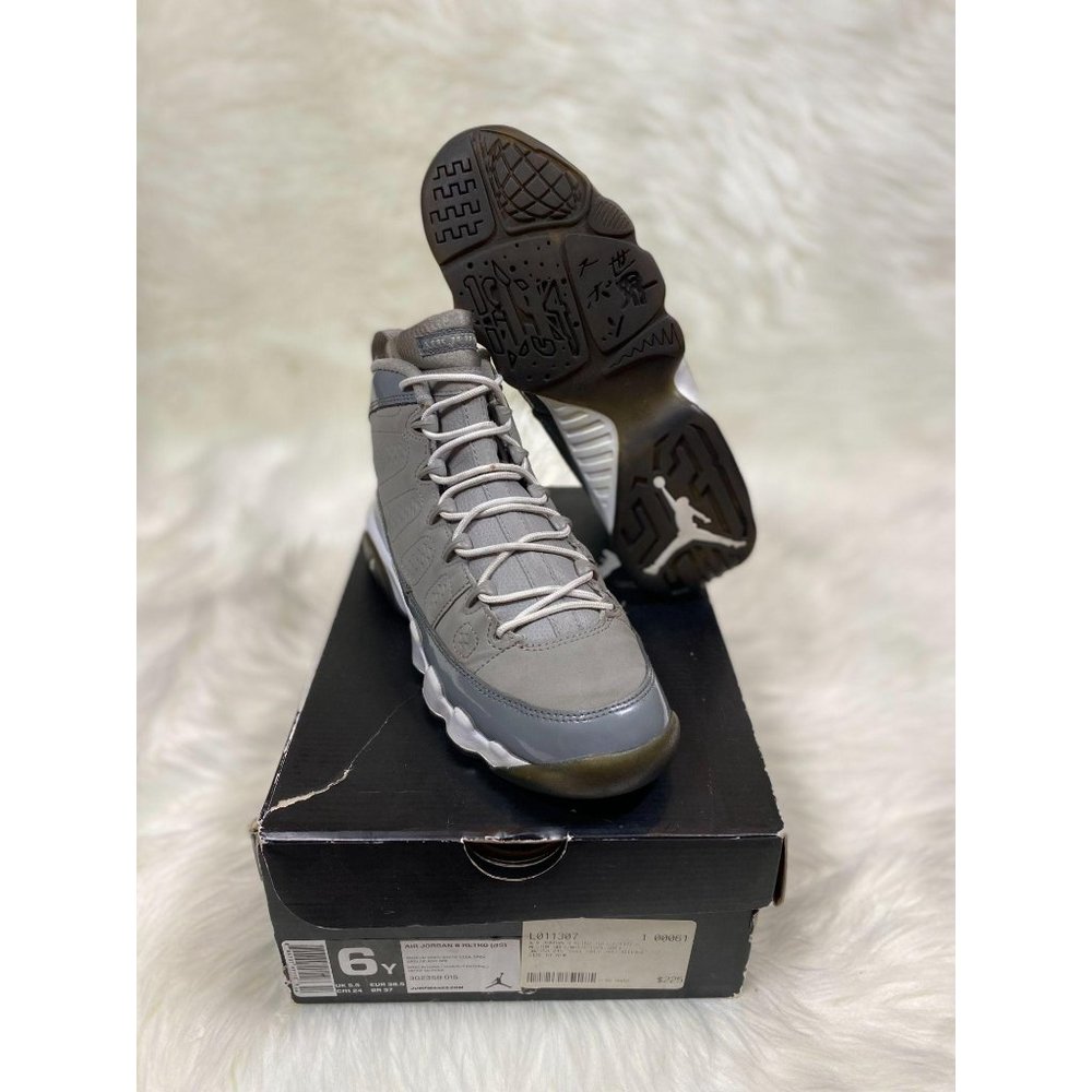 air jordan 9 retro cool grey size 6y